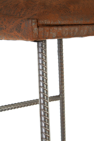 Forma Brown Leather Effect Bar Stool