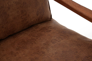 Forma Two Seater Brown Leather Sofa