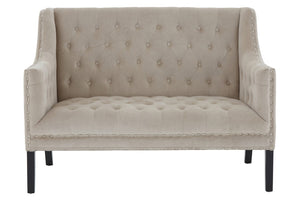Belgravia Beige Velvet Two Seater Sofa