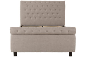 Rowan Light Grey Ottoman Storage Bed