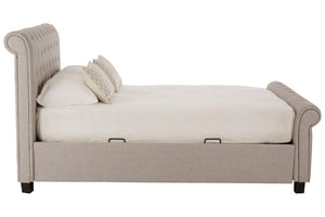 Rowan Light Grey Ottoman Storage Bed