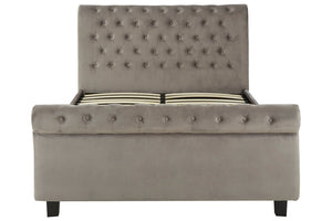 Rowan Grey Velvet Ottoman Storage Bed