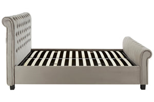Rowan Grey Velvet Ottoman Storage Bed