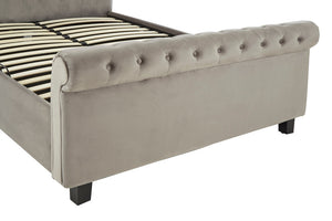 Rowan Grey Velvet Ottoman Storage Bed