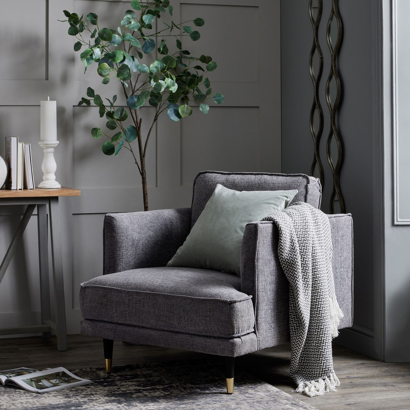 Richmond Grey Large Armchair