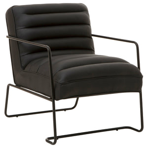 Forma Leather Effect Black Chair