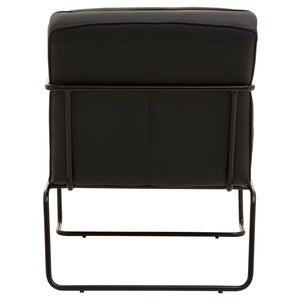 Forma Leather Effect Black Chair