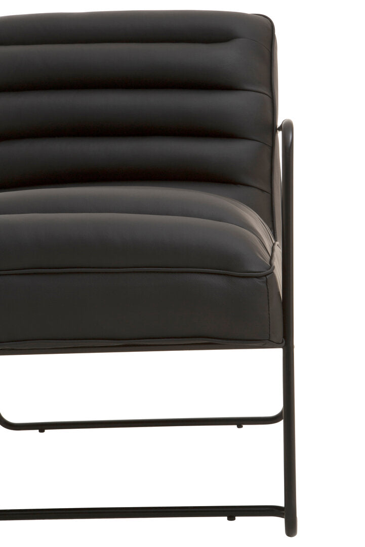Forma Leather Effect Black Chair