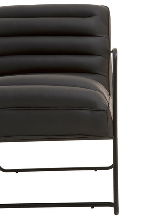 Forma Leather Effect Black Chair