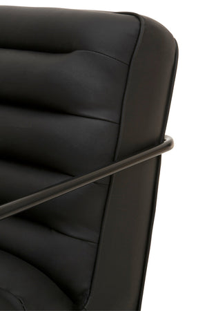 Forma Leather Effect Black Chair