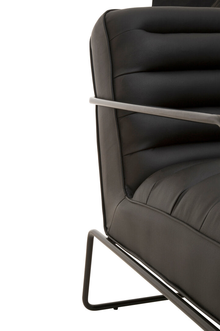 Forma Leather Effect Black Chair
