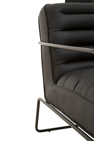 Forma Leather Effect Black Chair