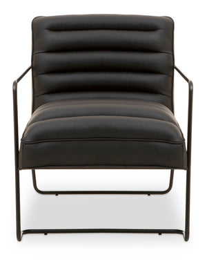 Forma Leather Effect Black Chair