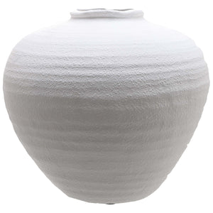 Rustic Matt White Ceramic Vase