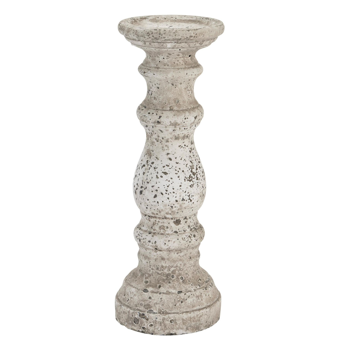 Stone Ceramic Column Candle Holder