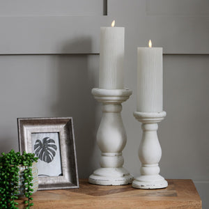 Matt White Ceramic Candlesticks