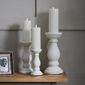 Matt White Ceramic Candlesticks