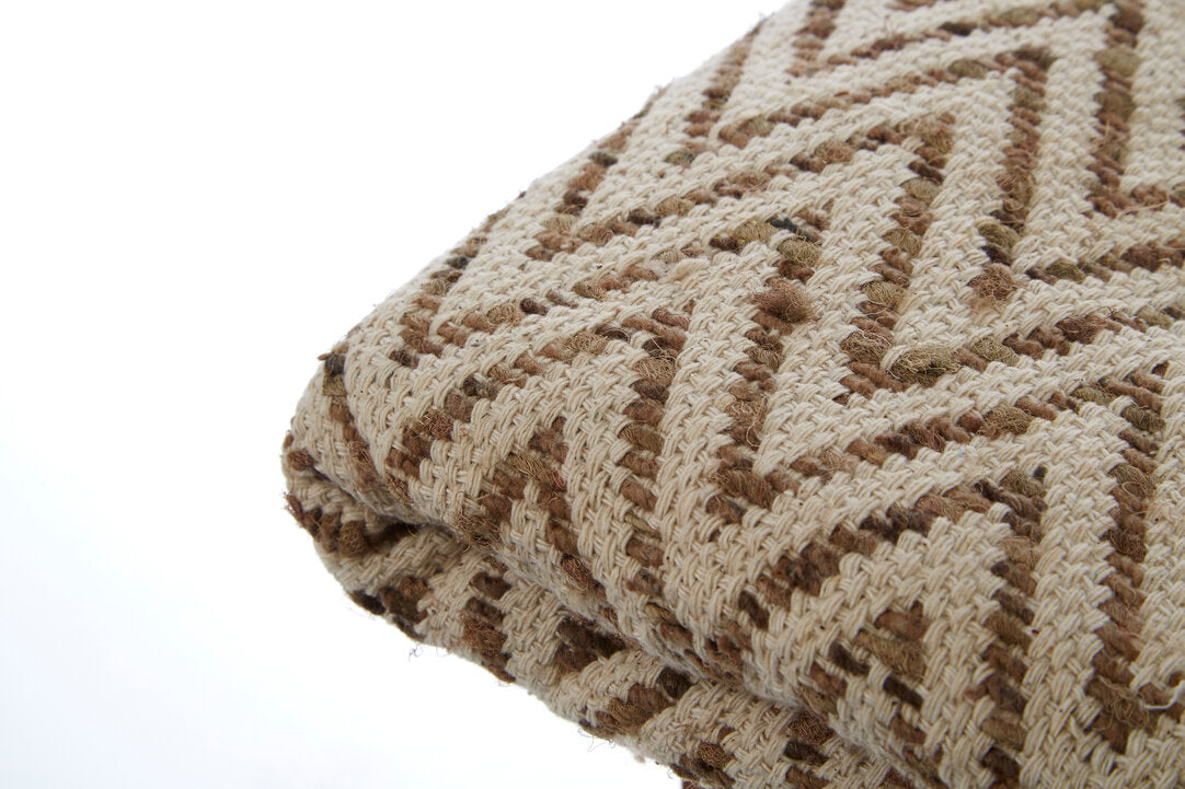 Nuvia Zigra Beige Woven Throw