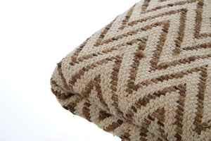 Nuvia Zigra Beige Woven Throw