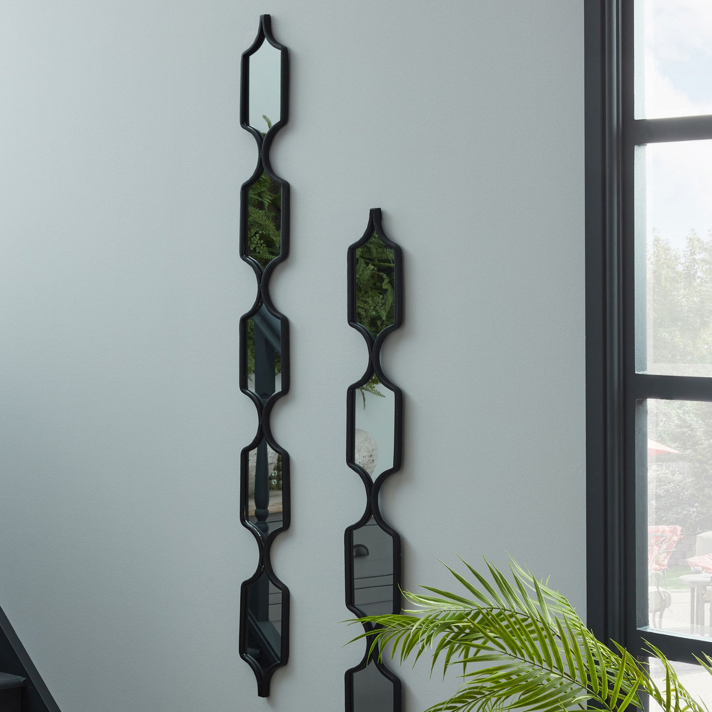 Square Decorative Black Hanging Collage Mirror