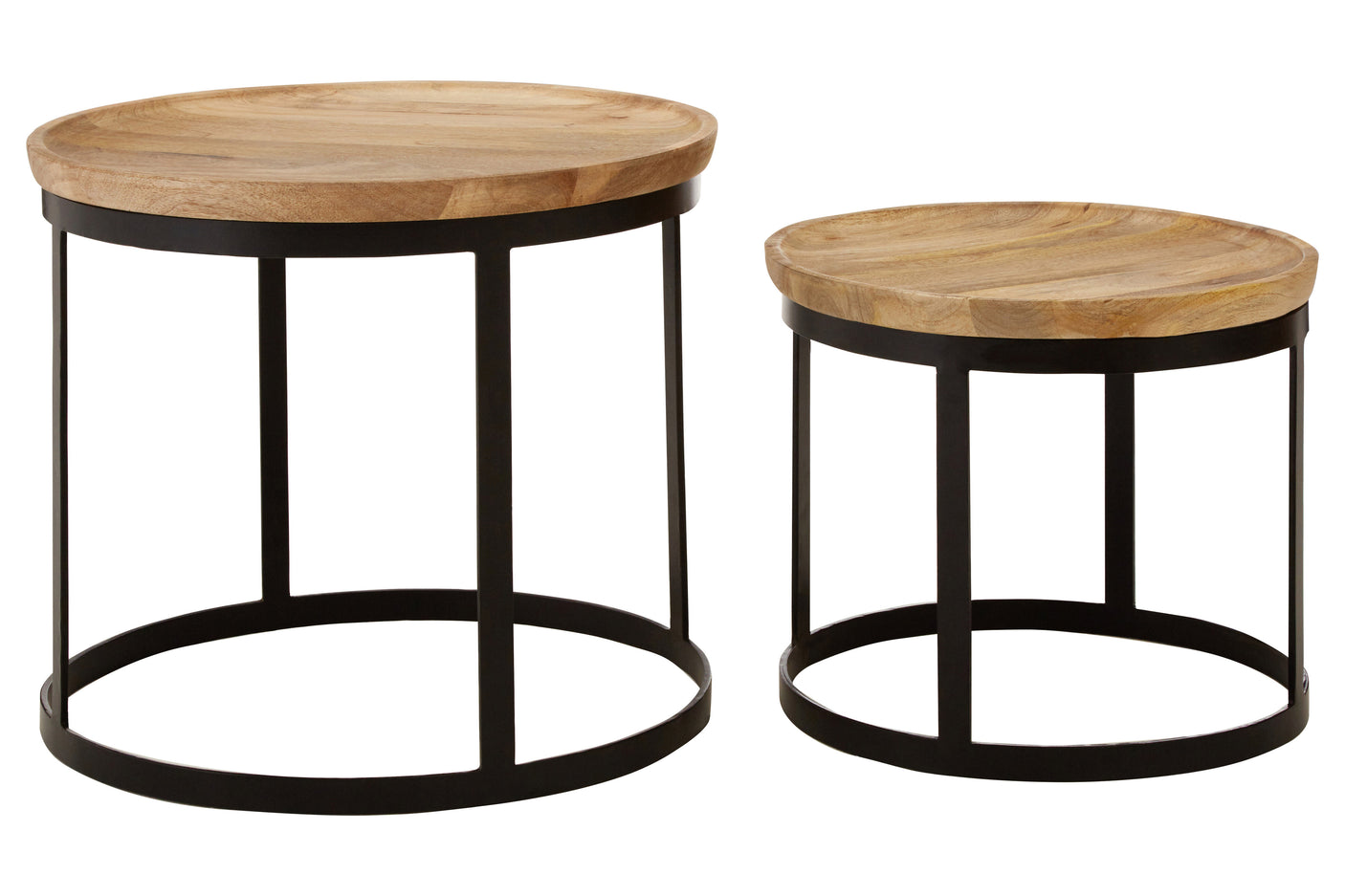 Tessera Set Of Two Mango Wood Nesting Tables