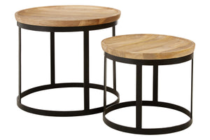 Tessera Set Of Two Mango Wood Nesting Tables