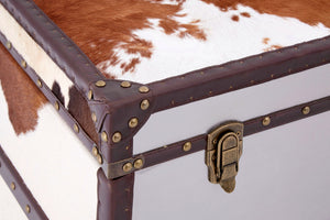 Westbury House Brown And White Cowhide Cabinet