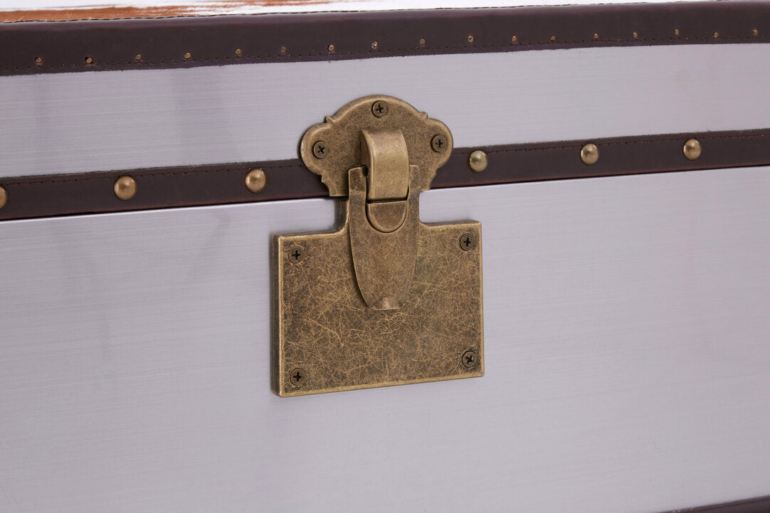 Westbury House Brown And White Cowhide Cabinet