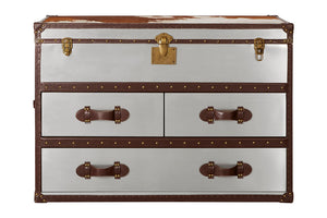 Westbury House Brown And White Cowhide Cabinet