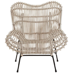 Juno White Occasional Rattan Chair