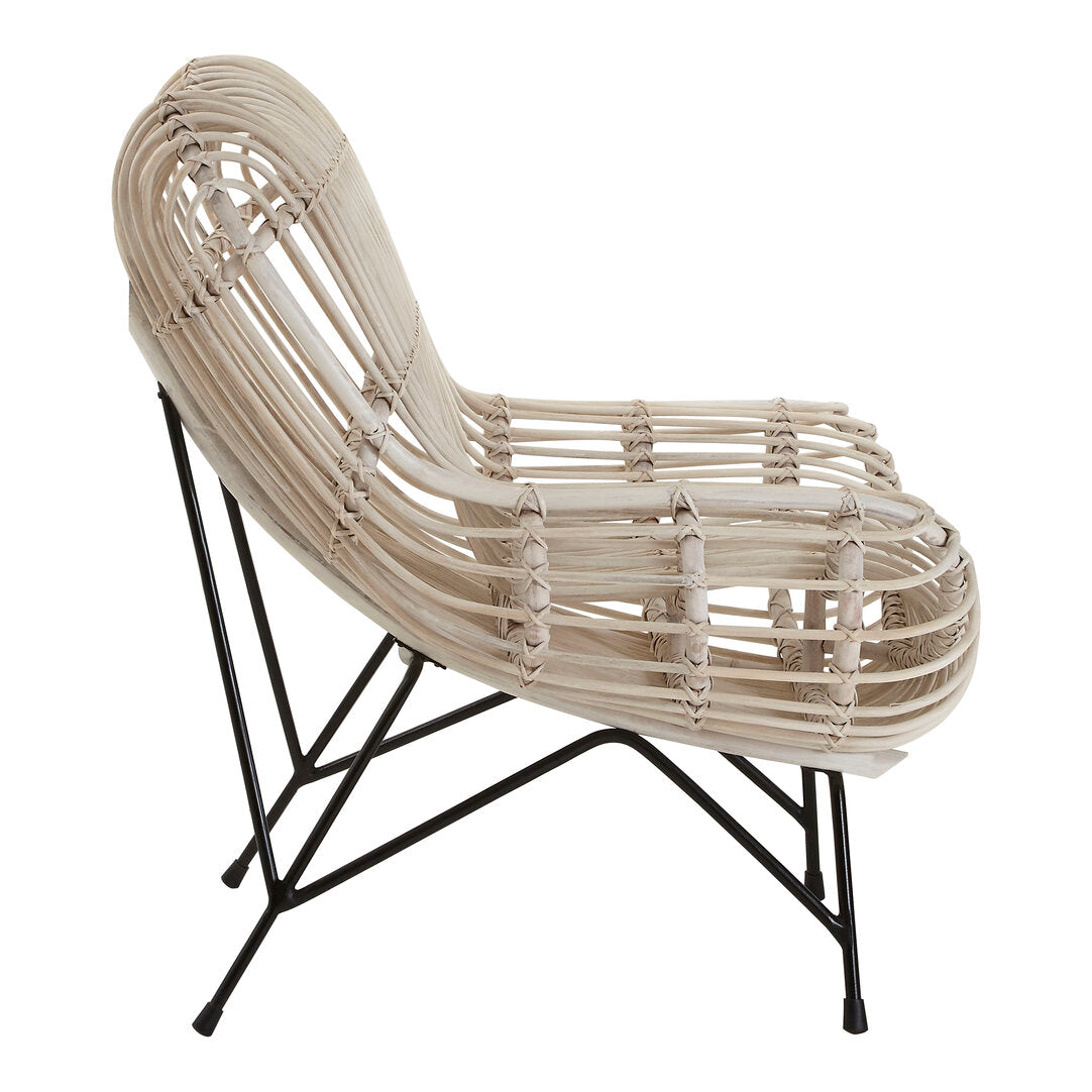 Juno White Occasional Rattan Chair