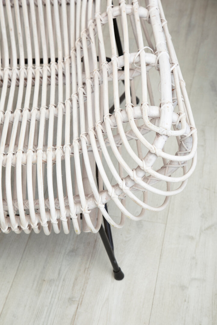 Juno White Occasional Rattan Chair