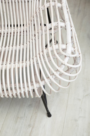 Juno White Occasional Rattan Chair