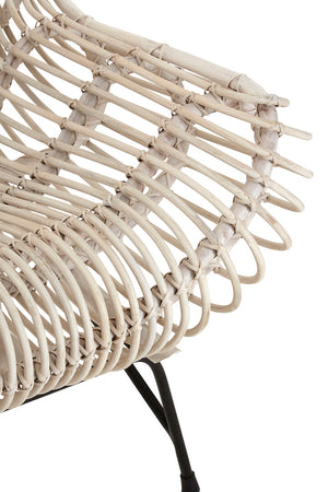 Juno White Occasional Rattan Chair