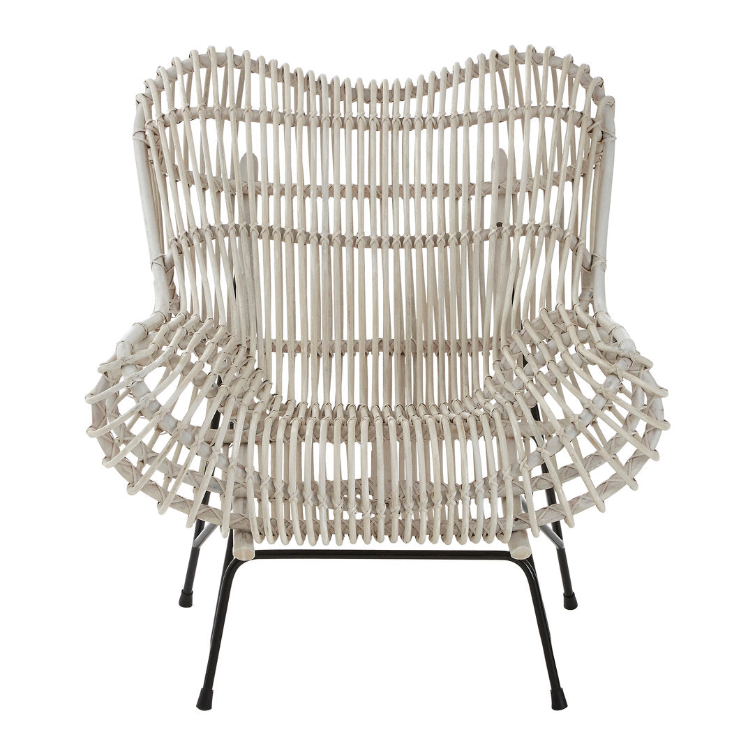 Juno White Occasional Rattan Chair