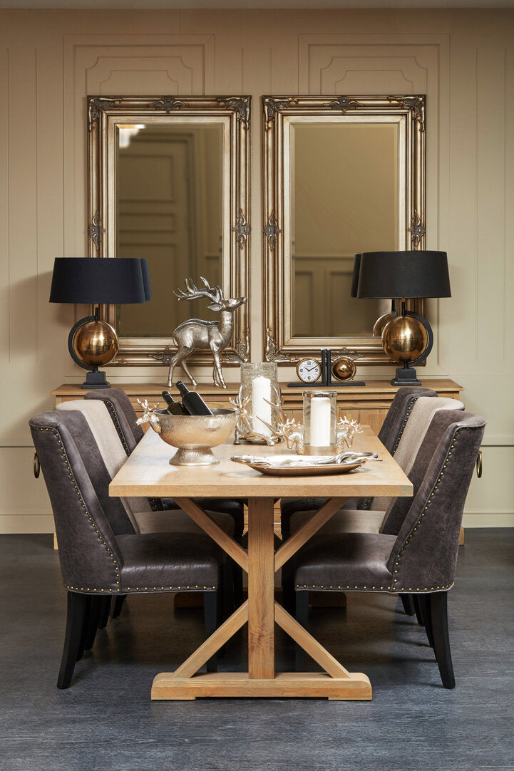 Arden Cross Legged Oak Dining Table