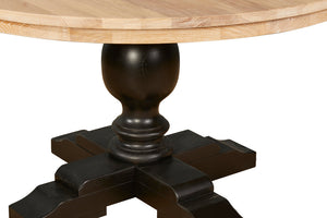 Arden Whitewash Oak & Black Dining Table