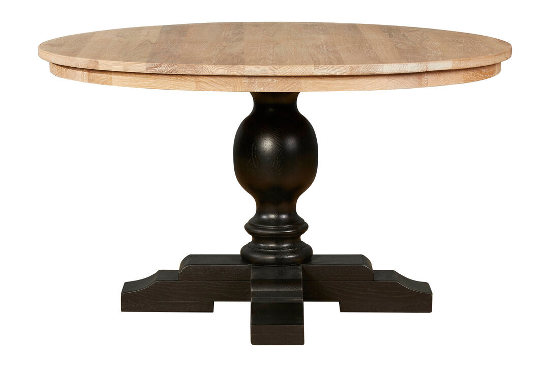 Arden Whitewash Oak & Black Dining Table