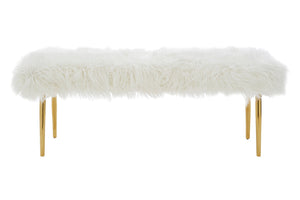The Honeybourne Ultimate Luxe Fur Effect Bench