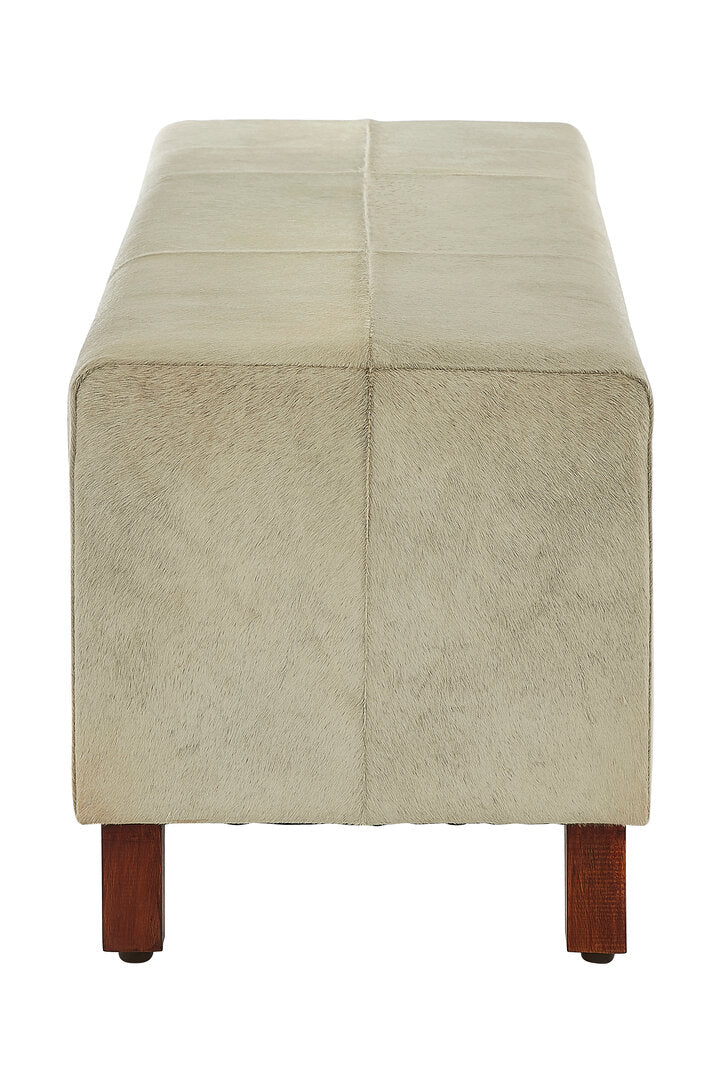 Westbury House Natural Hair On Leather Bench