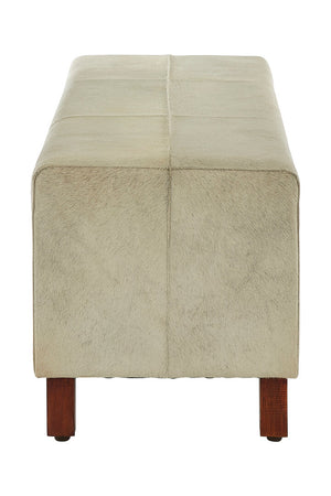 Westbury House Natural Hair On Leather Bench