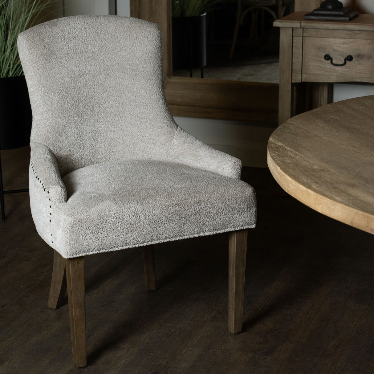 Stowbury Oatmeal Twill Dining Chair