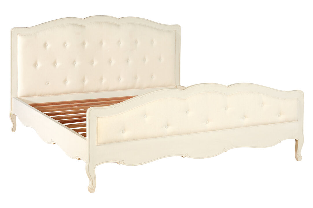 Vienne White Super Kingsize Bed