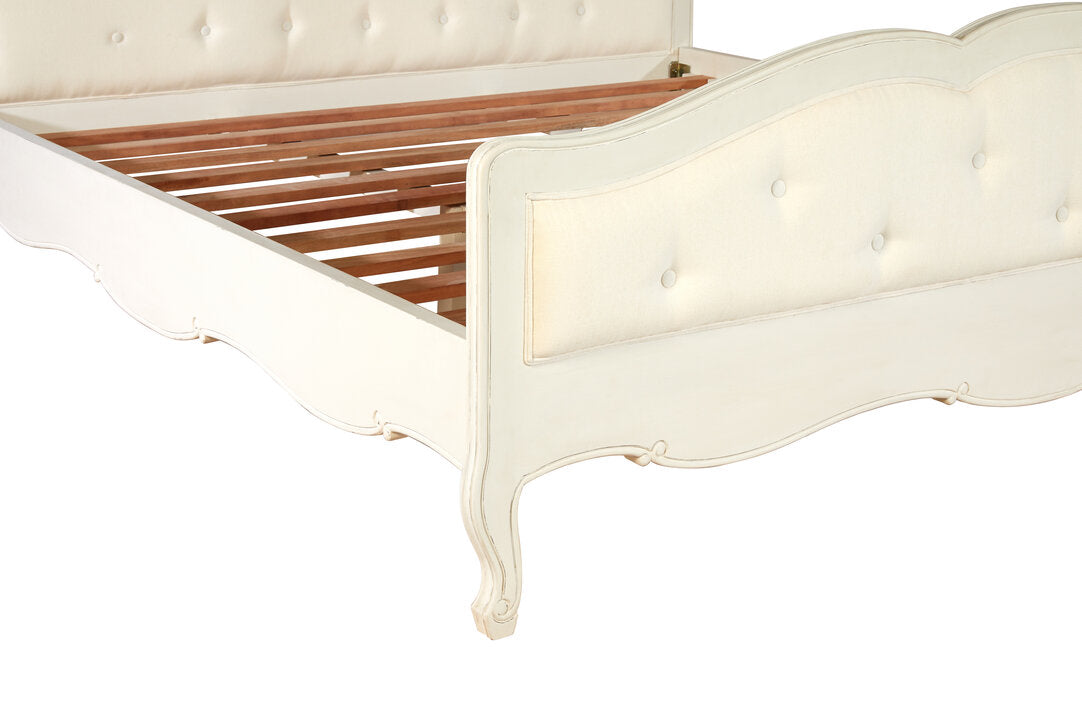 Vienne White Super Kingsize Bed