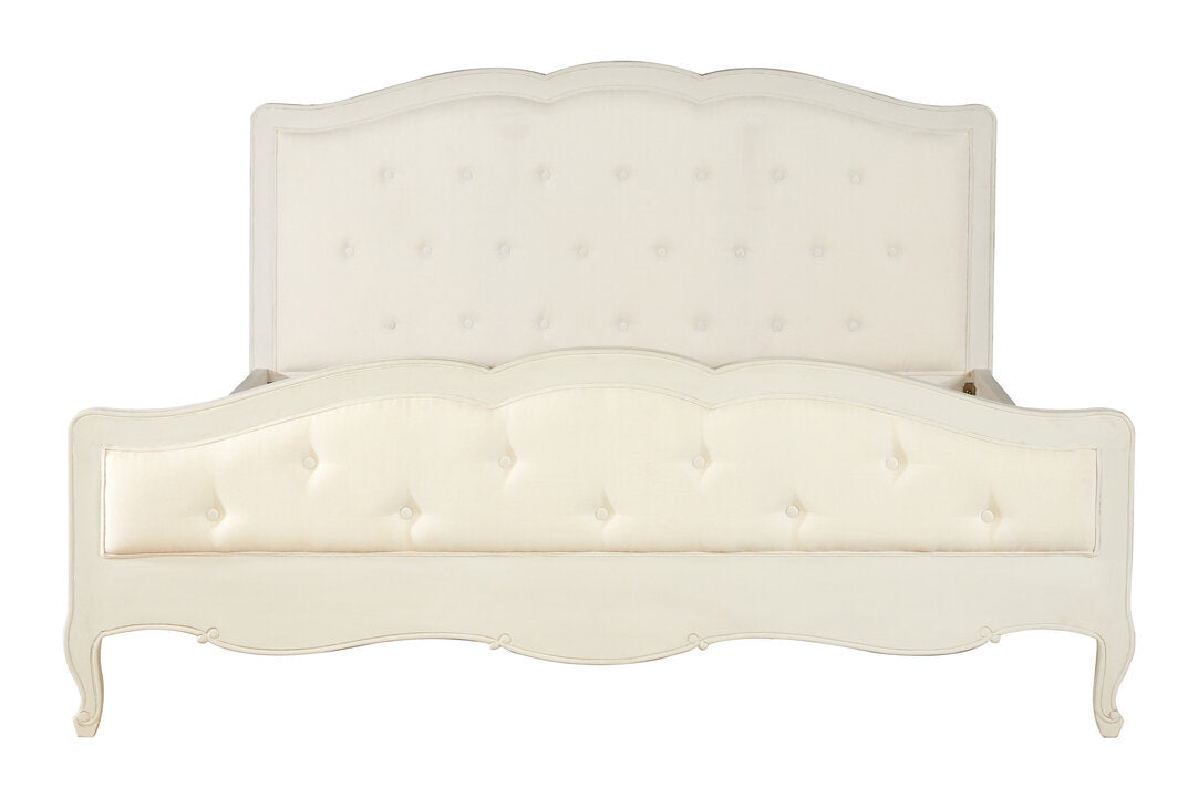 Vienne White Super Kingsize Bed