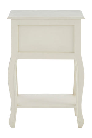 Vienne 2 Drawer White Bedside Cabinet