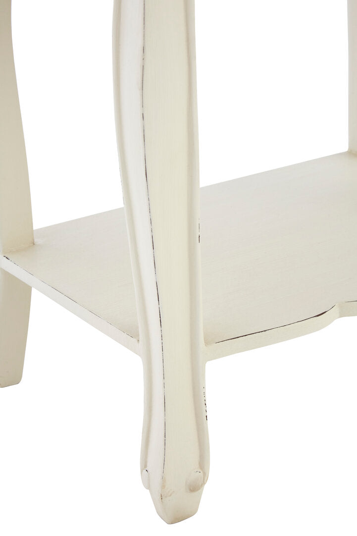 Vienne 2 Drawer White Bedside Cabinet