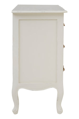 Vienne 3 Drawer White Chest