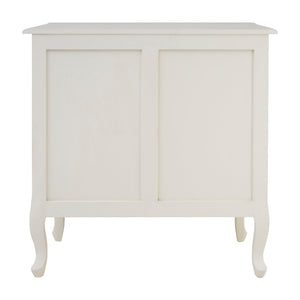 Vienne 3 Drawer White Chest