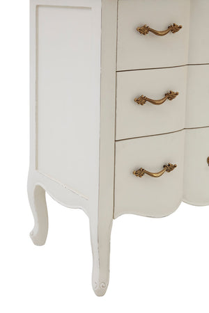 Vienne 3 Drawer White Chest